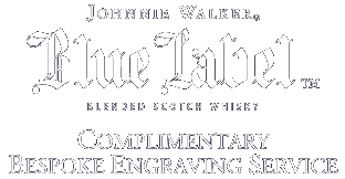 Johnnie Walker Blue Label Blended Scotch Whisky Complimentary Bespoke Engraving Service