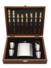 Lucy G Hip Flask with Chess Set, 4 Cups & Funnel / 6oz