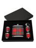 Lucy G Tartan Hip Flask with 4 Cups Set / 6oz