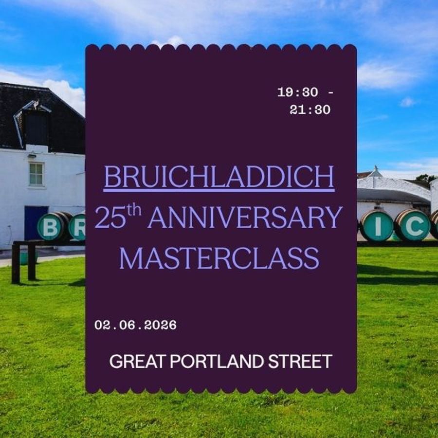 Bruichladdich 25th Anniversary Masterclass with Murray Campbell (Tuesday 2nd June 19:30-21:30)