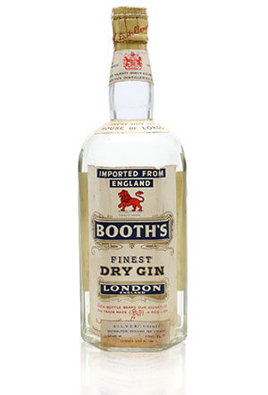 Booth's Finest Dry Gin / Spring Cap / Bot.1950s