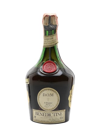 Benedictine Liqueur / 2 Part Bottle / Bot.1950s