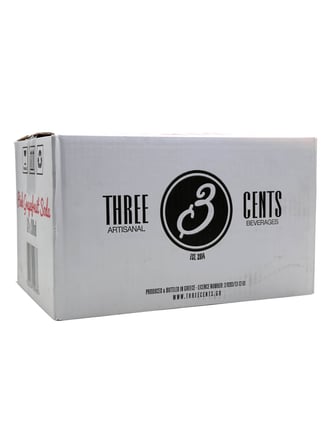 Three Cents Pink Grapefruit Soda / Case of 24 Bottles
