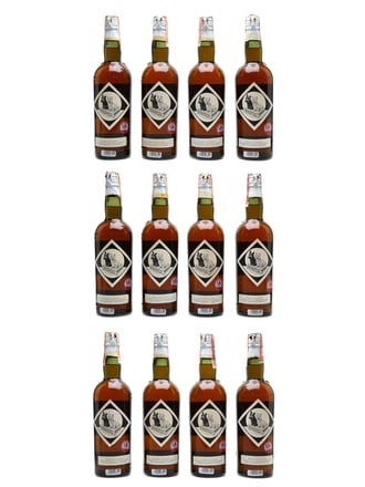 Black & White 12 bottles with Wooden Case / Bot.1950