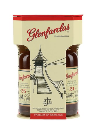 Glenfarclas Miniature Gift Pack / 15 & 21 & 25 Year Old