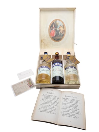 Campari Bitter & Cordial / Bot.1970s / Bottle Set & Sonnets Book