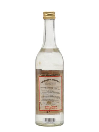 Stolichnaya Red Vodka / Bot.1980s