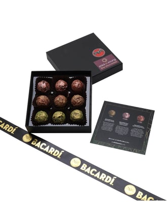 Bacardi 8 Year Old Reserva Ocho Rum / Paul A Young Truffles Gift Set