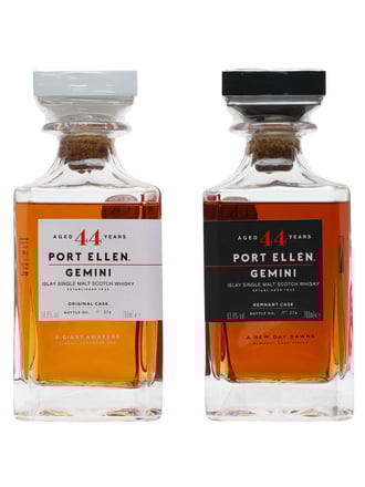 Port Ellen 1978 / 44 Year Old Gemini Set / Original Cask & Remnant Cask
