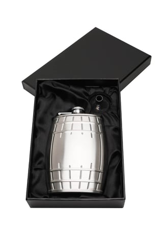 Lucy G Barrel Hip Flask Gift Boxed / 6oz