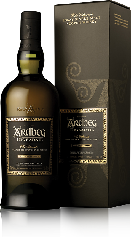 Ardbeg Uigeadail bottle with gift box