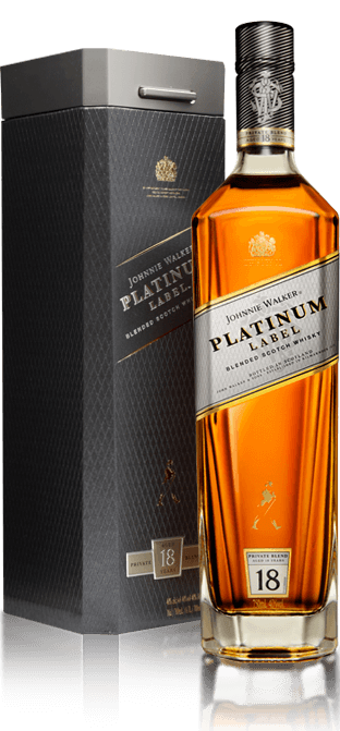 Johnnie Walker Platinum bottle with gift box