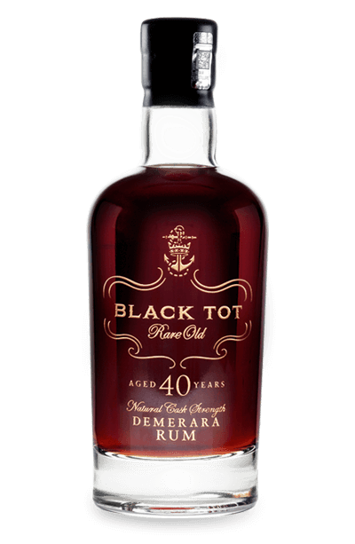 Black Tot 40 Year Old rum with presentation gift box