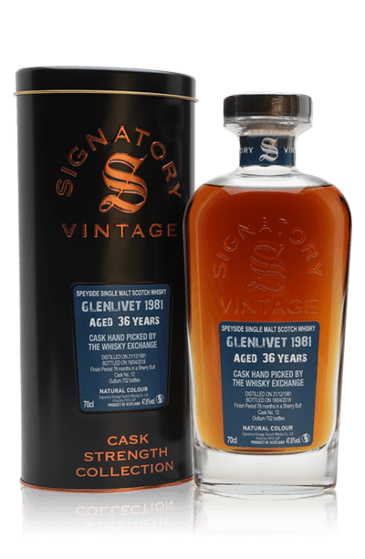 Glenlivet 1981 36 Year Old Signatory TWE Exclusive Engraving