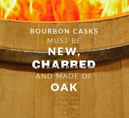 Bourbon casks must be NEW, CHARRED and made of OAK
