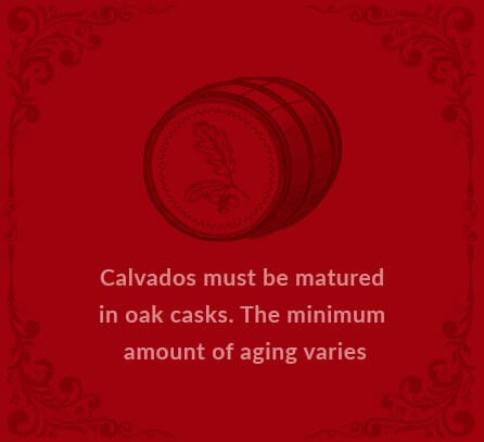 Calvados must be matured in oak casks. The minimum amount of aging varies.