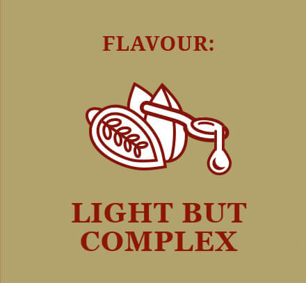Flavour: Light but complex