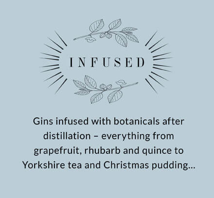 Infused: Gins infused with botanicals after distillation – everything from grapefruit, rhubarb and quince to Yorkshire Tea and Christmas pudding…