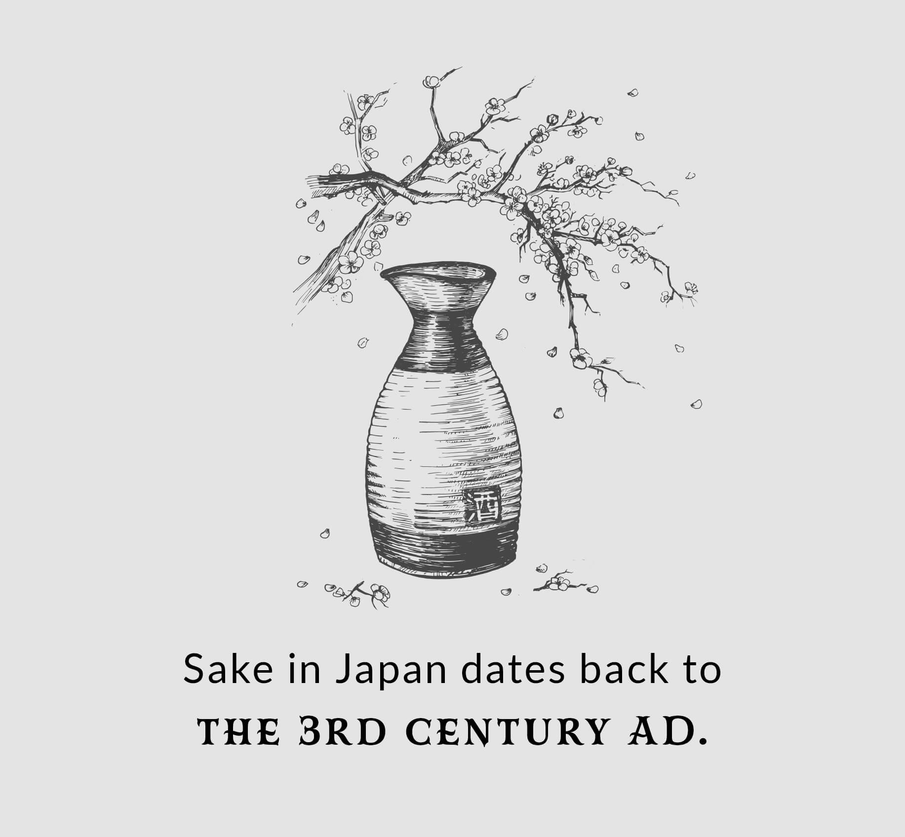Sake in Japan dates back to the 3rd century AD.