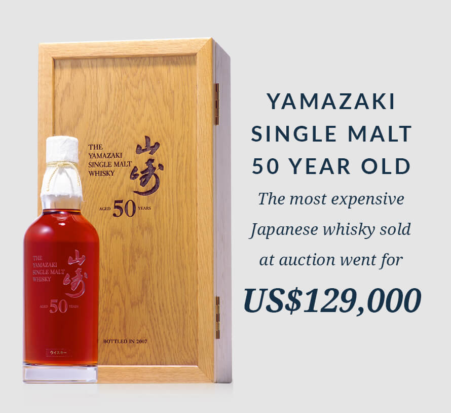 Most expensive Japanese whisky: Yamazaki 50, $129,000