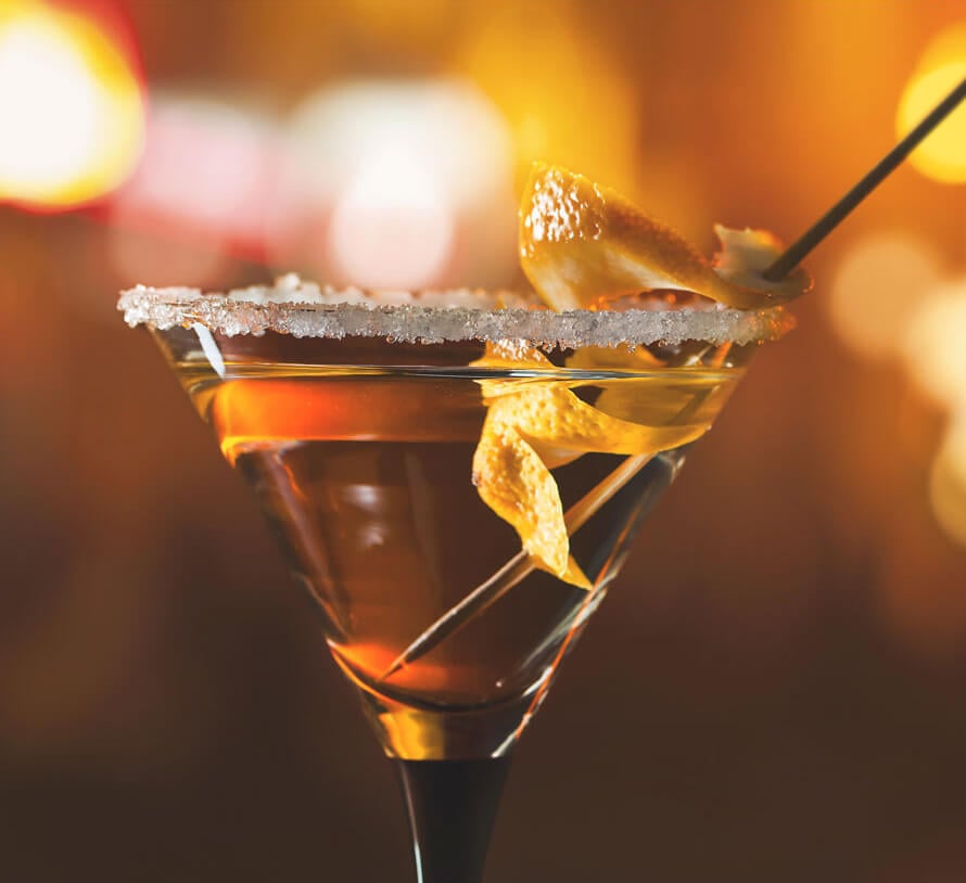 A dry vermouth cocktail