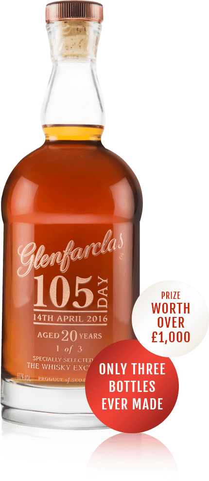WIN One of three crystal decanters of Glenfarclas 105 20 Year Old!