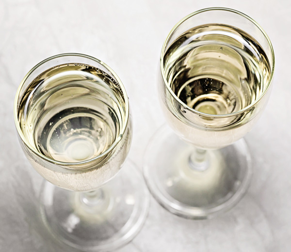 Glass of AR Lenoble Blanc de Blancs Chouilly 'Mag14' Champagne