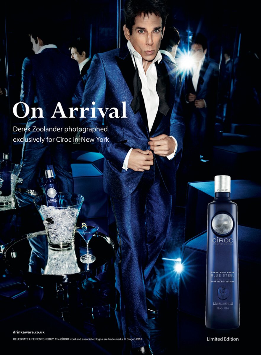 Cîroc Derek Zoolander Blue Steel Vodka