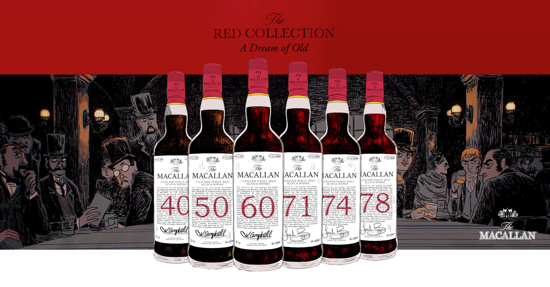 The Macallan Red Collection Trunk 40yo 50yo 60yo Limited