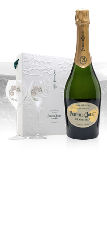 Perrier-Jouet Grand Brut Champagne / Glass Set