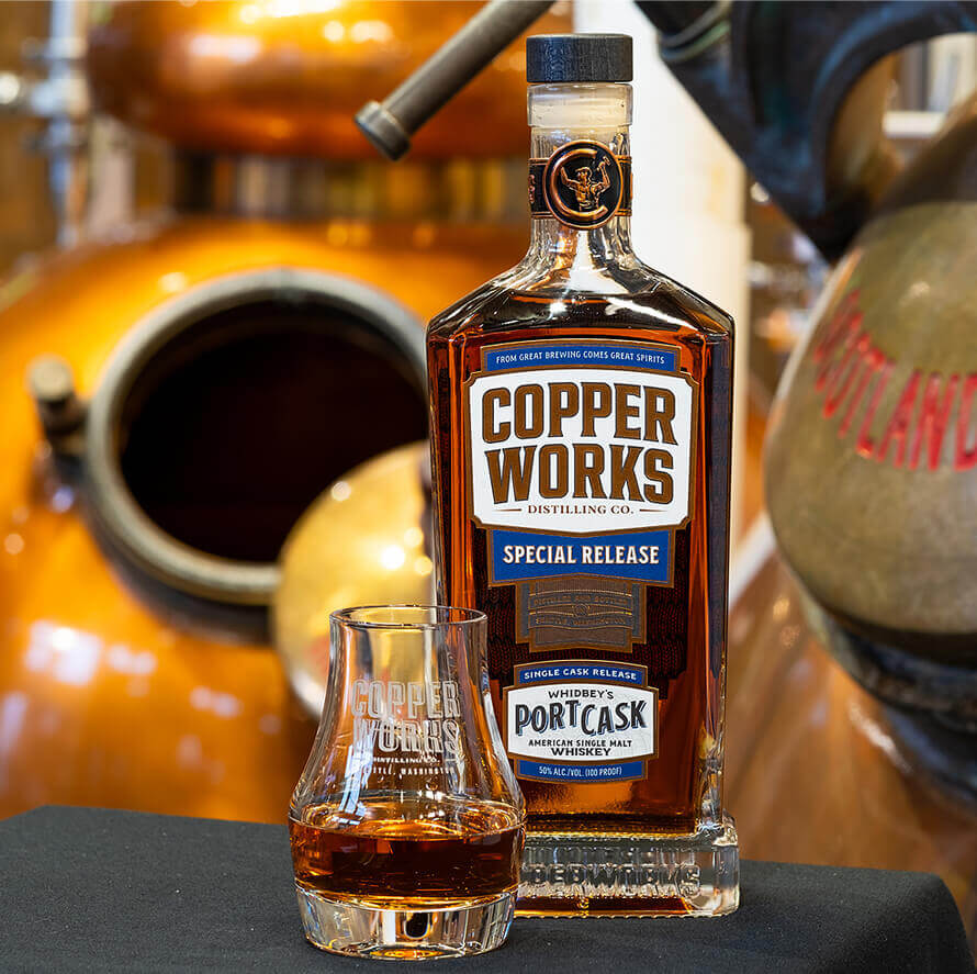 Copperworks Whidbey's Port Cask American Single Malt Whiskey