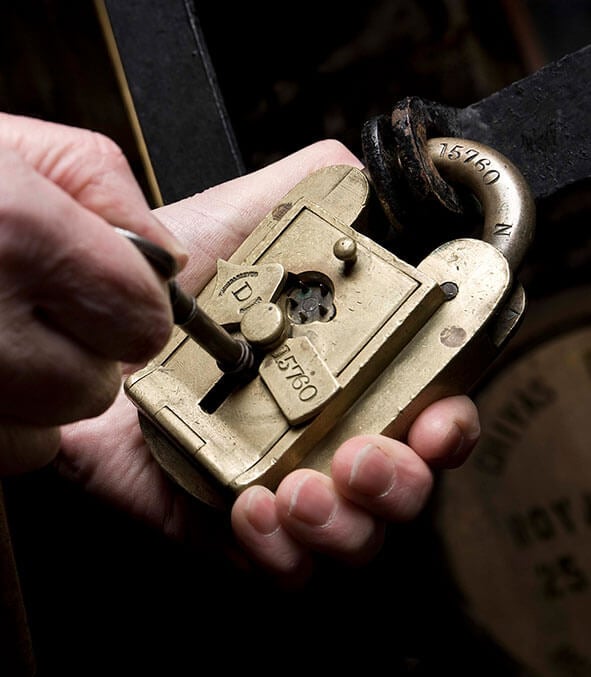 Royal Salute Vault Lock and Key Photography