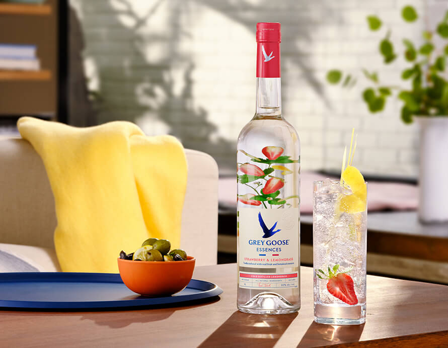 Grey Goose Essences Strawberry and Lemongrass