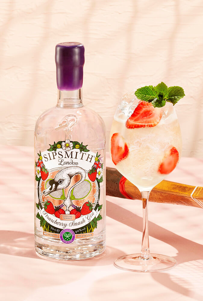 The Strawberry Collins, with Sipsmith Strawberry Smash Gin