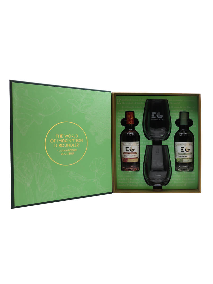 Edinburgh Gin Tale of Two Flavours Gift Set / (Gooseberry and Rhubarb)