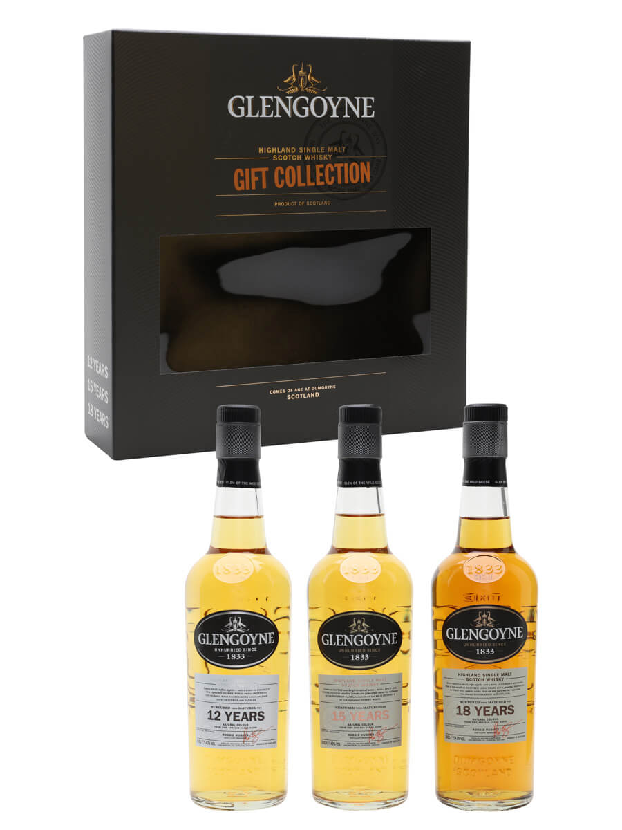 Glengoyne Triple Gift Pack / 12, 15, 18 Year Old / 3x20cl