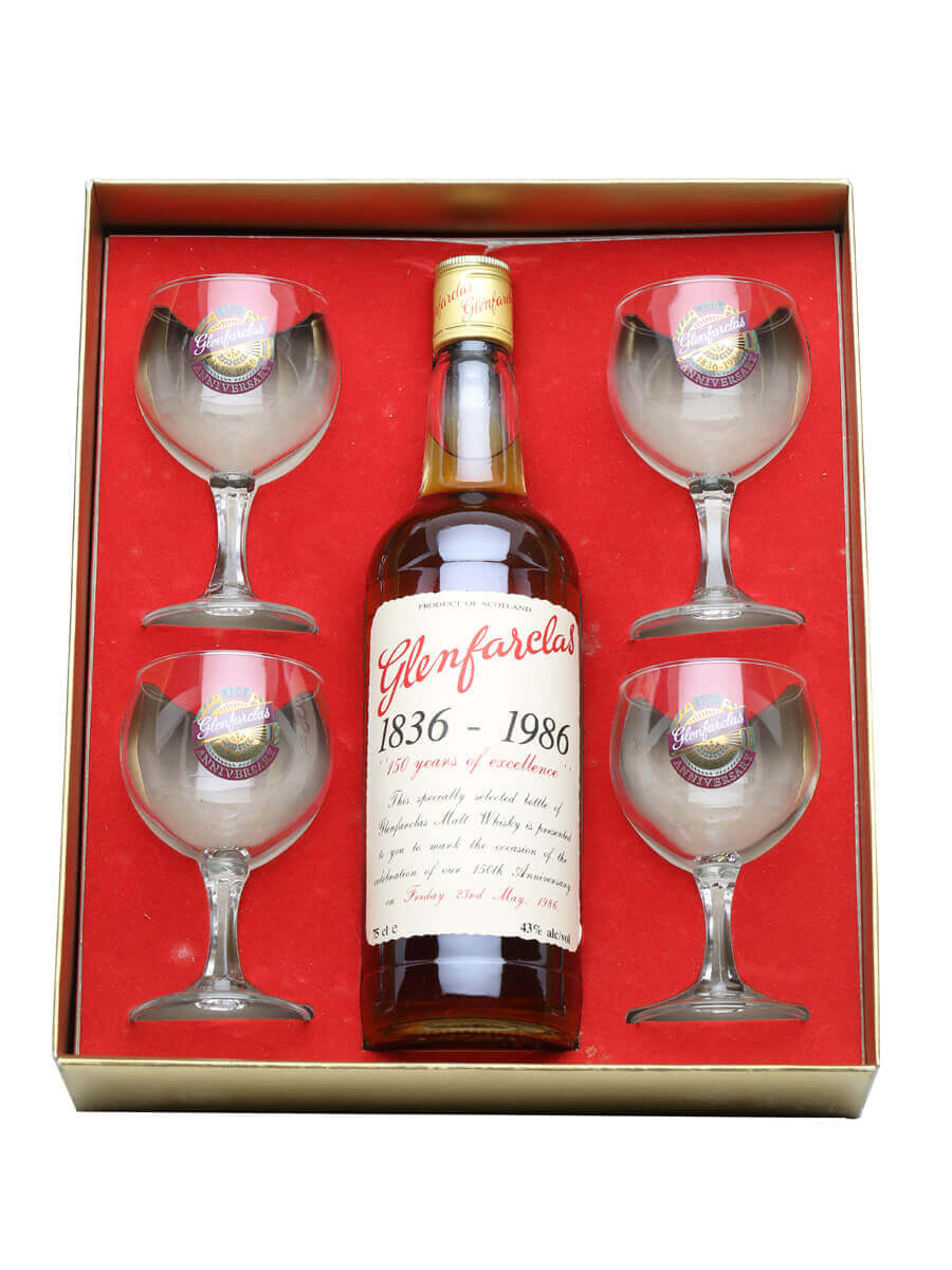 Glenfarclas 150th Anniversary & 4 Glasses Set