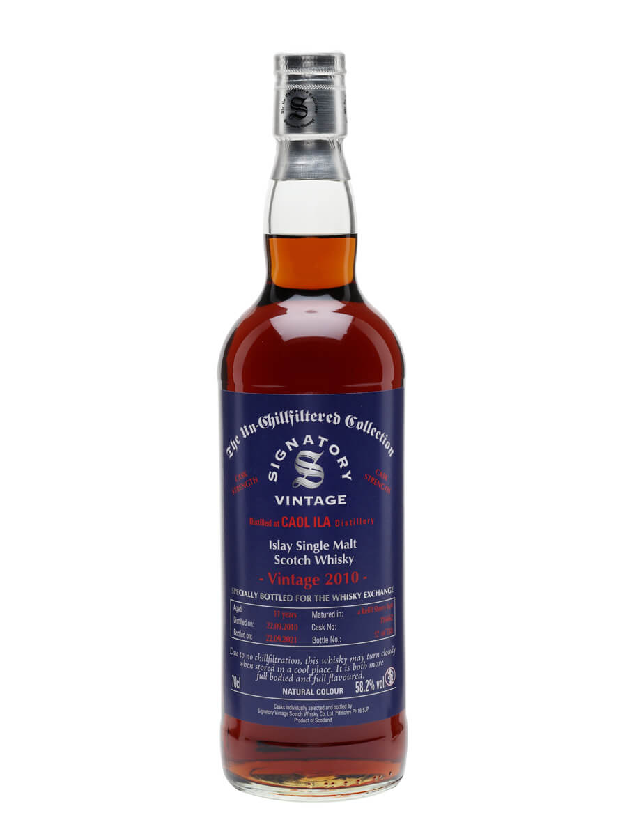 Caol Ila 2010 / 11 Year Old / Sherry Cask / Signatory for The Whisky Exchange