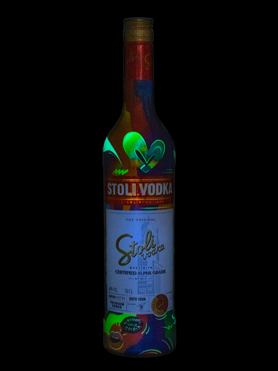 Stoli Premium (Red Label) Vodka / Liberate Your Spirit Bottle