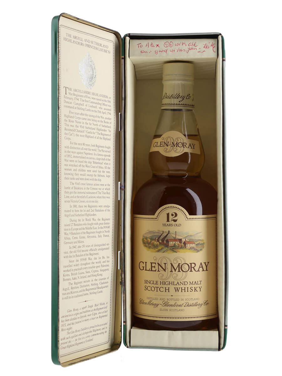 Glen Moray 12 Year Old / Bot.1980s / The Argyll And Sutherland Highlanders